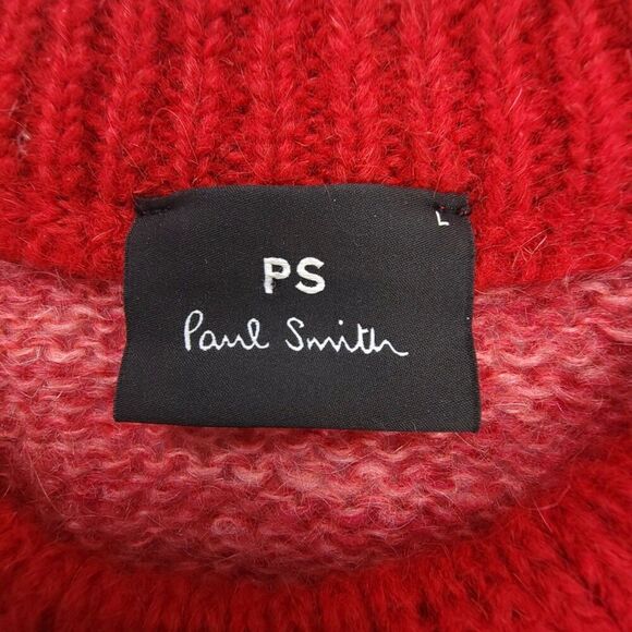 NEW Paul Smith Kid Mohair Harry Sweater Blue Jacquard Contemporary Swirl Large - Picture 2 of 8